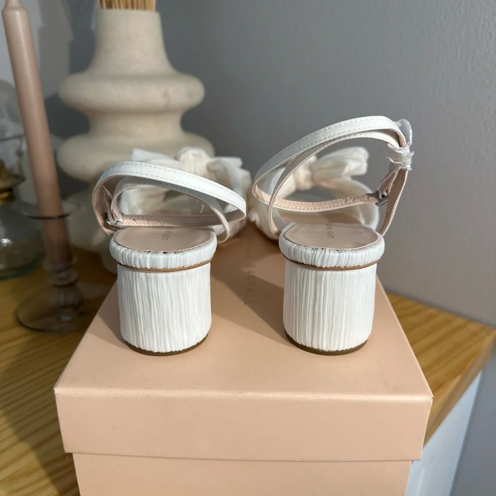 Loeffler Randall White Heeled Sandals - Picture 4 of 7